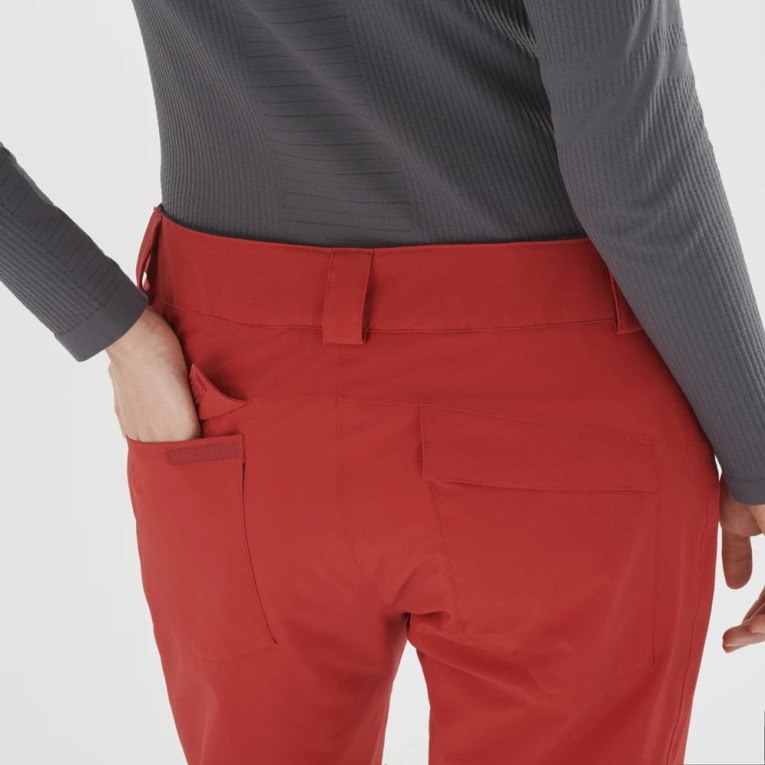 Pantalones De Esquí Salomon Edge Mujer Rojos | MX NKFR185